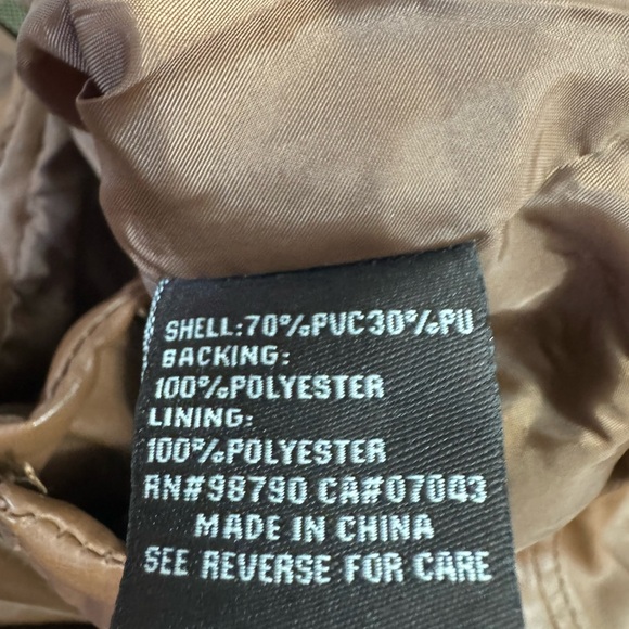 Dollhouse Moto Jacket Women's  Front Zip Faux-Leather  Brown  Size 2X - Picture 5 of 8